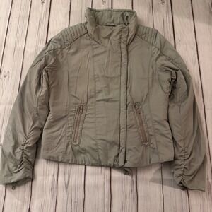 Gap Lightweight Warmth Outdoor Winter Fall Purple Gray Fu-Zip Mock Jacket Size M